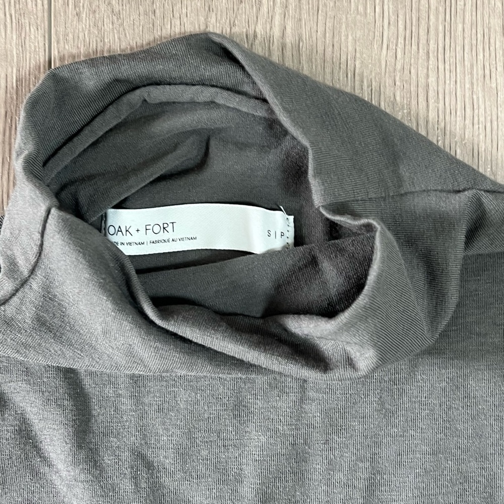 OAK + FORT Charcoal Knit Top